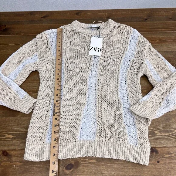 ZARA COMBINATION KNIT SWEATER 0021/007‎ Size Small NWT - Picture 3 of 7